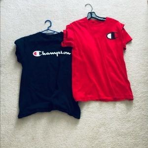 3 for $15 total Mens  S Champion cotton tees - navy/red.and maroon
